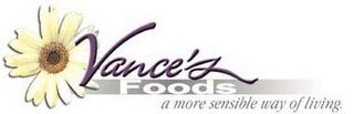 VANCE'S FOODS A MORE SENSIBLE WAY OF LIVING logo