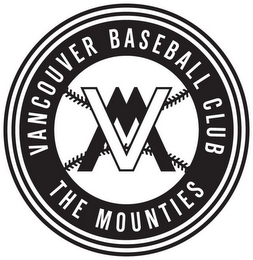 VANCOUVER BASEBALL CLUB VM THE MOUNTIES logo