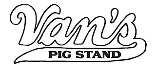 VAN'S PIG STAND logo