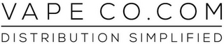 VAPE CO.COM DISTRIBUTION SIMPLIFIED logo