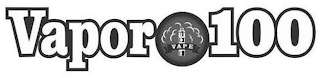 VAPOR VAPE 100 logo