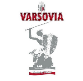 VARSOVIA DISTILLED FROM GRAIN PRODUCT OF POLAND logo