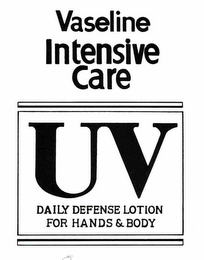VASELINE INTENSIVE CARE UV DAILY DEFENSE LOTION FOR HANDS & BODY logo