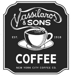 VASSILAROS & SONS COFFEE EST. 1918 NEW YORK CITY COFFEE CO. logo