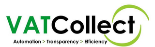 VATCOLLECT AUTOMATION TRANSPARENCY EFFICIENCY logo