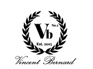 VB NO.2 EST. 2015 VINCENT BERNARD logo