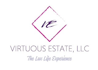 VE VIRTUOUS ESTATE, LLC THE LUX LIFE EXPERIENCE logo