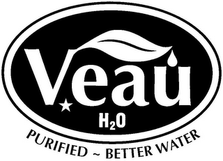 VEAU H2O PURIFIED ~ BETTER WATER logo