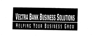 VECTRA BANK BUSINESS SOLUTIONS HELPING YOUR BUSINESS GROW logo