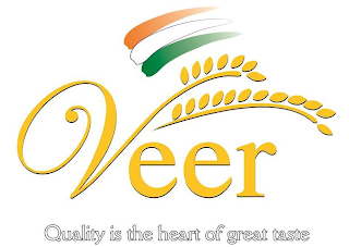 VEER QUALITY IS THE HEART OF GREAT TASTE logo
