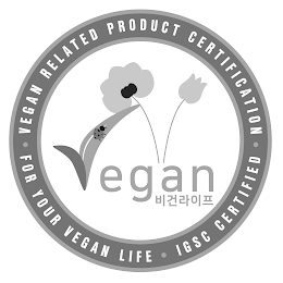 VEGAN RELATED PRODUCT CERTIFICATION FOR YOUR VEGAN LIFE IGSC CERTIFIED VEGAN logo