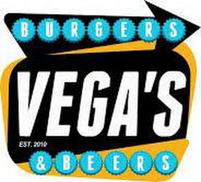 VEGA'S BURGERS & BEERS EST. 2010 logo