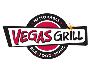 VEGAS GRILL MEMORABLE BAR FOOD MUSIC logo
