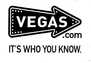 VEGAS.COM IT'S WHO YOU KNOW. logo