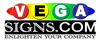 VEGASIGNS.COM ENLIGHTEN YOUR COMPANY logo
