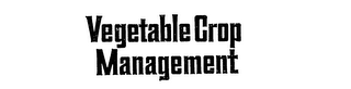 VEGETABLE CROP MANAGEMENT logo