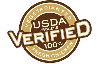 VEGETARIAN FED USDA PROCESS VERIFIED 100% FRESH CHICKEN logo