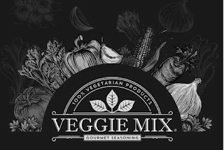 VEGGIE MIX 100% VEGETARIAN PRODUCTS GOURMET SEASONING logo