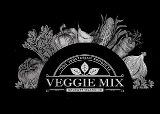 VEGGIE MIX 100% VEGETARIAN PRODUCTS GOURMET SEASONING logo