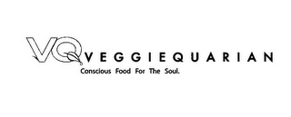 VEGGIEQUARIAN CONSCIOUS FOOD FOR THE SOUL. VQ logo