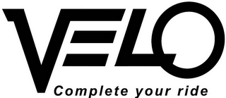 VELO COMPLETE YOUR RIDE logo