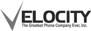 VELOCITY THE GREATEST PHONE COMPANY EVER, INC. logo