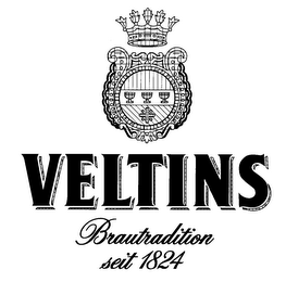 VELTINS BRAUTRADITION SEIT 1824 AND DESIGN logo