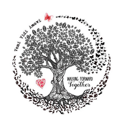 VENI VIDI AMAVI WALKING FORWARD TOGETHER logo