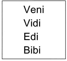 VENI VIDI EDI BIBI logo