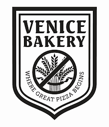 VENICE BAKERY WHERE GREAT PIZZA BEGINS logo