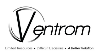VENTROM LIMITED RESOURCES DIFFICULT DECISIONS A BETTER SOLUTION logo