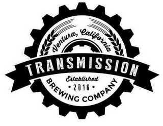 VENTURA, CALIFORNIA TRANSMISSION ESTABLISHED  · 2016 · BREWING COMPANY logo
