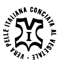 VERA PELLE ITALIANA CONCIATA AL VEGETALE logo