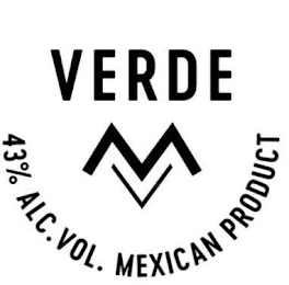 VERDE MV 43% ALC. VOL. MEXICAN PRODUCT logo