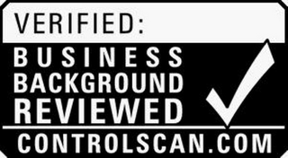 VERIFIED: BUSINESS BACKGROUND REVIEWED CONTROLSCAN.COM logo