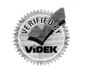 VERIFIED BY VIDEK logo