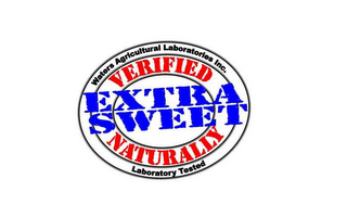 VERIFIED NATURALLY EXTRA SWEET WATERS AGRICULTURAL LABORATORIES INC. LABORATORY TESTED logo