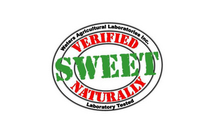 VERIFIED NATURALLY SWEET WATERS AGRICULTURAL LABORATORIES INC. LABORATORY TESTED logo