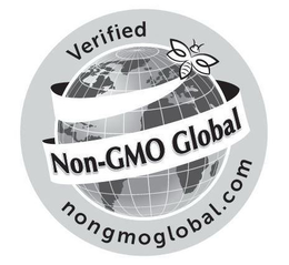 VERIFIED NON-GMO GLOBAL NONGMOGLOBAL.COM logo