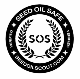 VERIFIED SEED OIL SAFE VERIFIED SOS SEEDOILSCOUT.COM logo