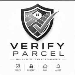 VERIFY PARCEL VERIFY. PROTECT. OWN WITH CONFIDENCE. VERIFY PROTECT OWN ALERT logo