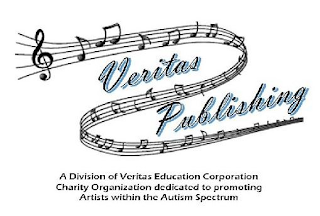 VERITAS PUBLISHING A DIVISION OF VERITAS EDUCATION CORPORATION CHARITY ORGANIZATION DEDICATED TO PROMOTING ARTISTS WITHIN THE AUTISM SPECTRUM logo