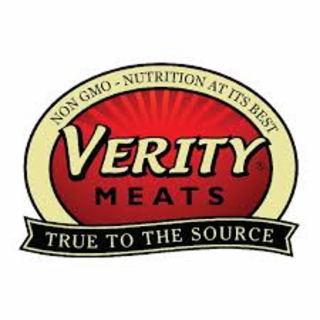 VERITY MEATS NON GMO NUTRITION AT ITS BEST TRUE TO THE SOURCE logo