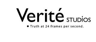 VERITÉ STUDIOS · TRUTH AT 24 FRAMES PER SECOND. logo
