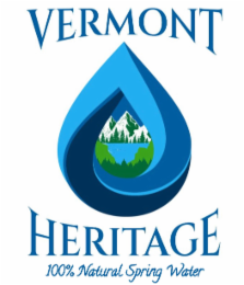 VERMONT HERITAGE 100% NATURAL SPRING WATER logo