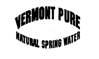 VERMONT PURE NATURAL SPRING WATER logo