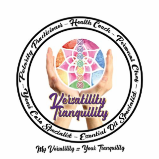 VERSATILITY TRANQUILITY MY VERSATILITY = YOUR TRANQUILITY - HEALTH COACH - PERSONAL CHEF - ESSENTIAL OIL SPECIALIST - YONI CARE SPECIALIST -  POLARITY PRACTICIONER logo