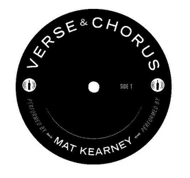 VERSE & CHORUS SIDE 1 PERFORMED BY MAT KEARNEY logo