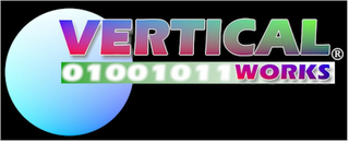 VERTICAL 01001011 WORKS logo