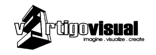 VERTIGOVISUAL IMAGINE, VISULIZE, CREATE logo